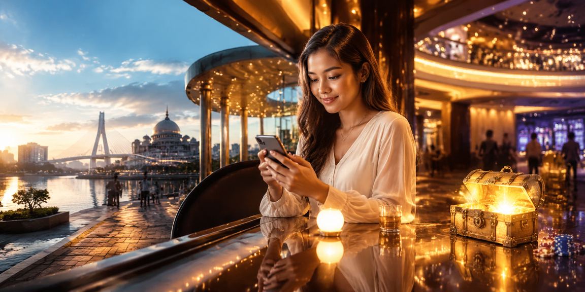 Pengguna di Putrajaya melakukan deposit dan mengakses perlawanan langsung menerusi telefon pintar